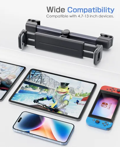 Vista 6 de Soporte Pro para Tablet iPad para Asiento Trasero del Automóvil Soporte para Tablet Soporte de Montaje para Teléfono para iPad, Tabletas, Nintendo