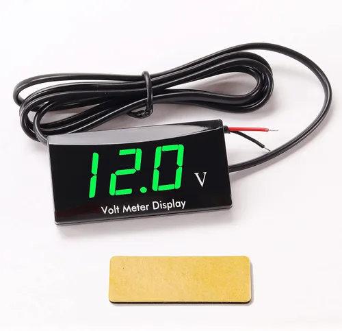 Vista 2 de Kinstecks - Voltímetro digital de motocicleta de 12 V CC con pantalla LED, medidor de voltaje para motocicleta, coche, batería, monitor de voltaje
