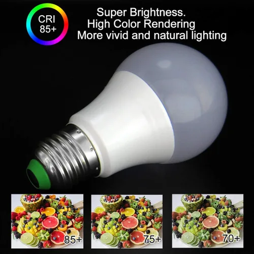 Vista 5 de Bombillas LED E26 de bajo voltaje de 12 V, 5 W, A19, bombilla estándar Edison con base de tornillo equivalente a 50 W, lámpara halógena blanca