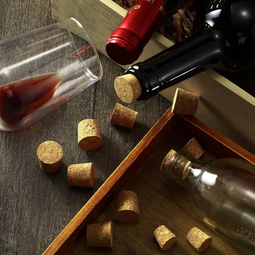 Vista 4 de Tapones de corcho cónico de 8 tamaños, tapones de madera para botellas de vino, tapones cónicos de corcho para botellas de vidrio, tapones