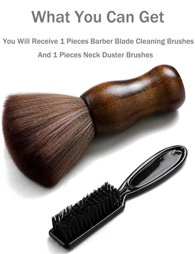 Vista 5 de Cepillo de pelo profesional para peluquería grande, herramienta de peinado para cortar el cabello (cepillo para el cuello + cepillo negro)