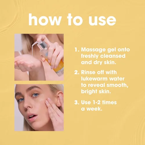 Vista 6 de Bye Bye Blemish Gel exfoliante de vitamina C – Exfoliante suave para rostro con enzimas de papaya y limón, removedor de piel muerta iluminador, 4