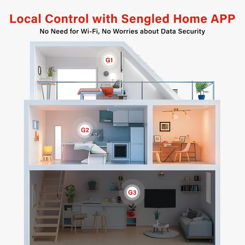 Vista 5 de Sengled Bombillas inteligentes de modo dual con control remoto y aplicación, bombillas LED 2700K-6500K regulables, bombillas de control remoto