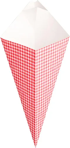 Vista 3 de Restaurantware Cone Paper Bamboo Print Food, 9.5 x 5.5 pulgadas, 100 unidades Estampado bambú