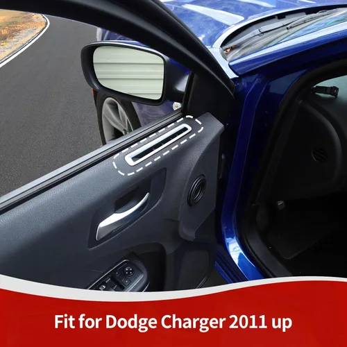 Vista 4 de RT-TCZ para rejillas de ventilación de aire acondicionado de puerta del cargador, cubierta decorativa para Dodge Charger 2011-2023, accesorios