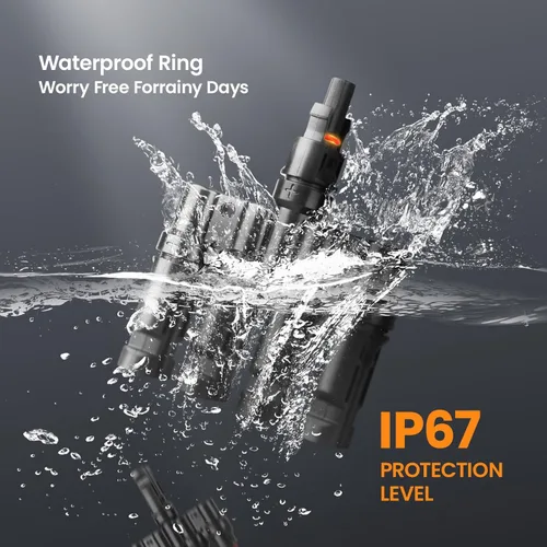Vista 63 de Conector de panel solar 2 a 1 Divisor de panel solar de rama en Y de 2 vías, 1000 V, FMM+MFF, rama Y, conectores paralelos para conexión paralela