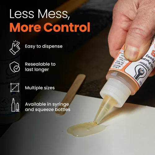 Vista 7 de Brampton Epoxi multiusos, fraguado rápido de 30 minutos, kit de pegamento epoxi impermeable de 2 partes para azulejos, metal, cerámica, vidrio