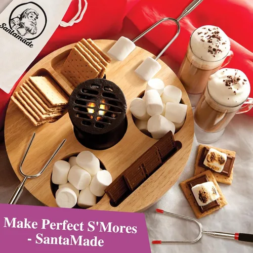 Vista 6 de Juego de 10 palitos para asar malvaviscos – Varillas telescópicas de gran angular para hogueras, palos para perros calientes para fogatas, parrillas