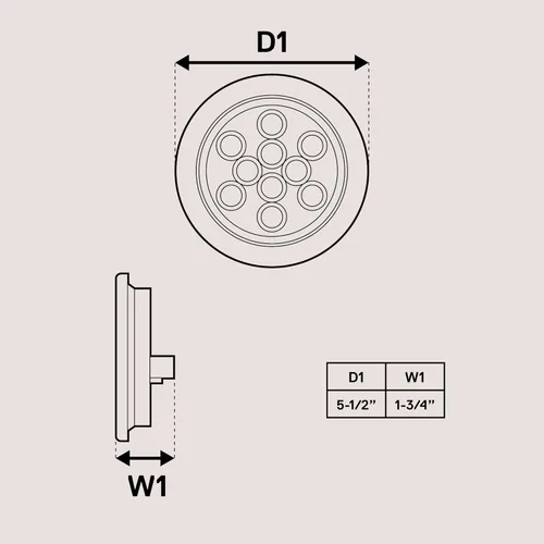 Vista 5 de Luces de LED traseras, de freno, redondas, color rojo, de 4 pulgadas para camiones, casas rodantes, Jeep. – Certificado DOT, anillo de hule
