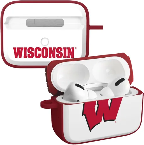 Vista 32 de AFFINITY BANDS Wisconsin Badgers Camo HDX - Funda compatible con Apple AirPods Generaciones 1 y 2