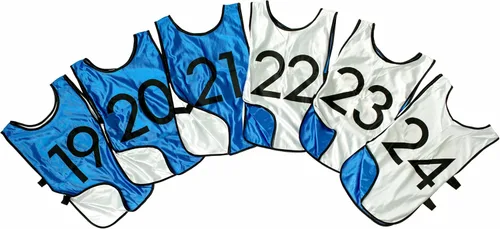 Vista 36 de LVL10 Pro Sports Pinnies - Reversible Numbered Pinnies with Premium Fabric, Comfortable Fit and Fade-Resistant Print - 6 Pack