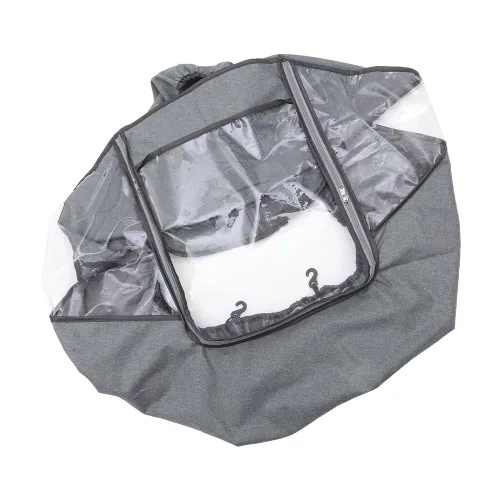 Vista 9 de Tiiyee Funda de lluvia para cochecito, protector universal de viaje para bebé, impermeable, resistente al viento, protección transpirable contra