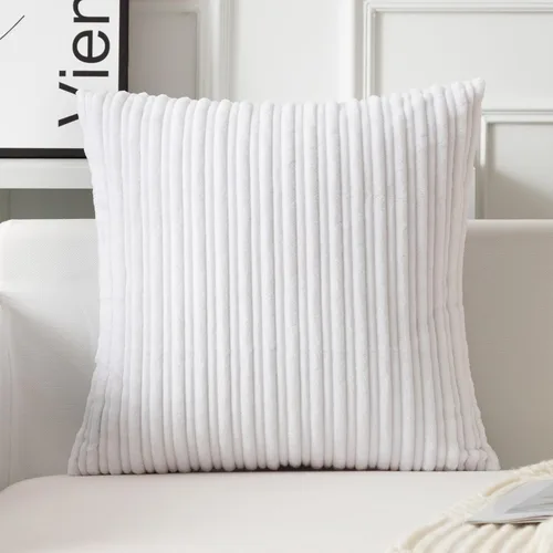 Vista 125 de UGASA - Juego de 2 fundas de almohada de terciopelo a rayas, funda decorativa para cojín con cremallera oculta para el hogar, sofá, dormitorio