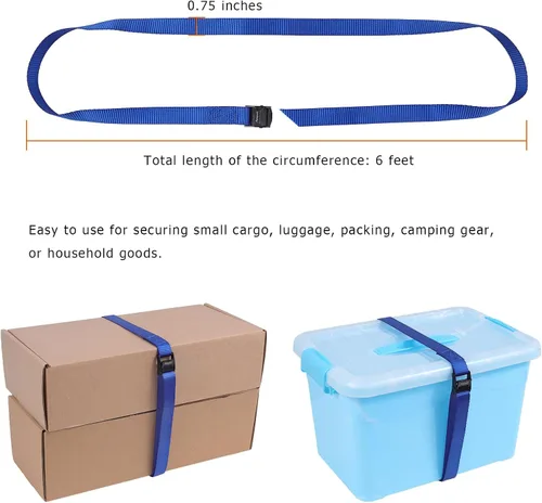 Vista 29 de Ayaport Correas de amarre con hebillas ajustables con hebilla de leva de amarre correa de cincha para embalaje negro, paquete de 4