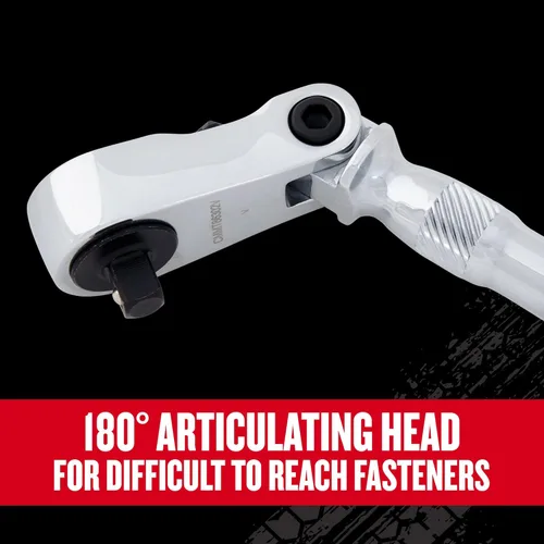 Vista 5 de CRAFTSMAN Trinquete Serie V, accionamiento de 1/4 pulgadas, 80 dientes, cabeza flexible (CMMT86302V)