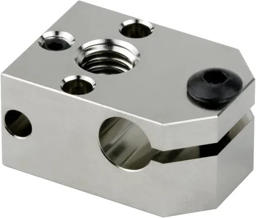 Vista 2 de Impresora 3D Bloque calefactor de cobre chapado a alta temperatura de 932.0 °F compatible con Phaetus Dragon Hotend Standard High Flow Extrusora