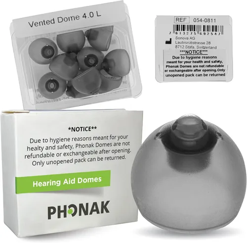 Vista 8 de Phonak Cúpula ventilada 4.0 pequeña (0.29 pulgadas = 0.295 in), 10 cúpulas, repuesto original del fabricante original de Suiza por Sonova, cúpulas