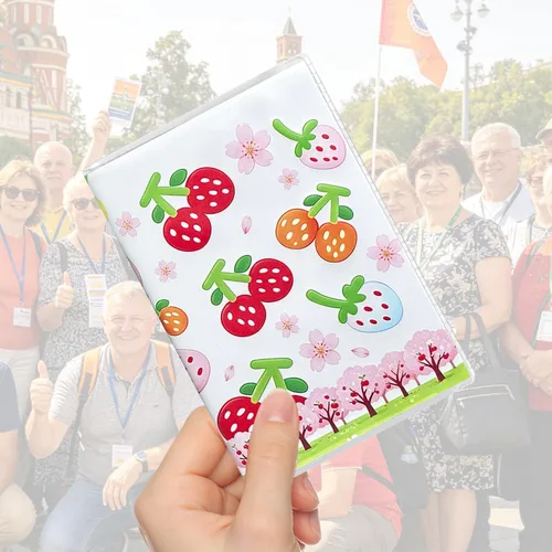 Vista 2 de Funda impermeable transparente para pasaporte, protector de pasaporte de plástico, artículos esenciales de viaje, unisex para adultos, con funda