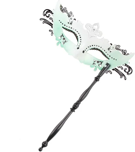 Vista 7 de IETANG - Antifaces venecianos para parejas, baile de máscaras, accesorios de disfraz o fiesta, 1 par