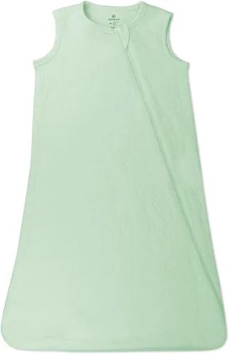 HonestBaby Mantas portátiles para dormir, sacos de dormir de transición 100% algodón orgánico para bebés, niños, niñas, unisex, salvia, talla pequeña