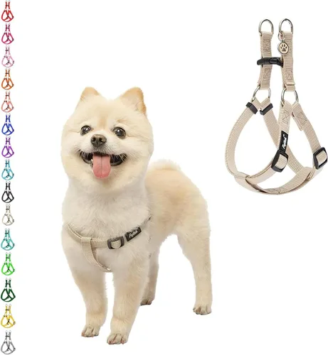 Vista 26 de Pupteck - Arnés para perros sin jalar, suave, ajustable, de nailon, talla básica, chaleco para cachorro, para caminar al aire libre con etiqueta