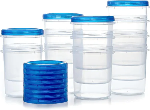 Vista 11 de Recipientes para aderezo de ensalada, [8 unidades x 2 onzas] reutilizables, fáciles de abrir, aderezo, condimento, salsa, recipientes para dip