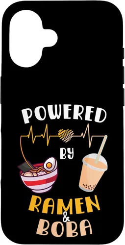 Vista 32 de Powered by Ramen & Boba Tea - Linda funda Kawaii Ramen Soup para iPhone 17