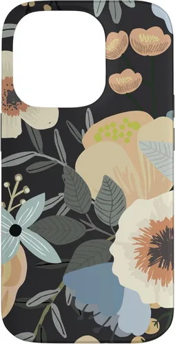 Vista 17 de Boho Wildflower Garden Botanical Floral Pattern (Black) Case for iPhone 16
