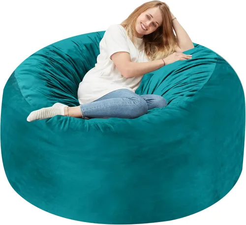 Vista 216 de de 3 pies con relleno de espuma viscoelástica, puf grandes, sofá suave con funda de terciopelo holandés, 36 x 36 x 24 pulgadas (morado)