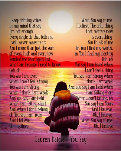 I Believe - Lauren Daigle Christian Inspirational Song Lyrics Wall Art, Worship Music Wall Decor Print For Home Home, Office Decor, Church, or Dorm