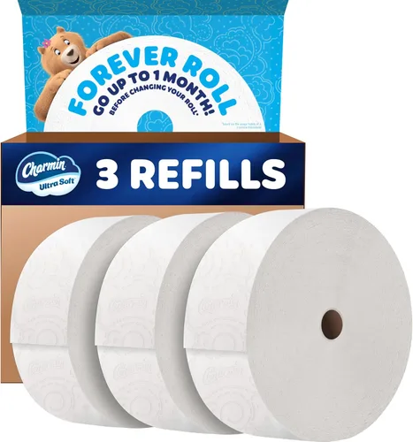 Charmin Papel higiénico ultra suave, 3 rollos de repuesto Forever Rolls, 2 capas de papel de baño, 3 rollos