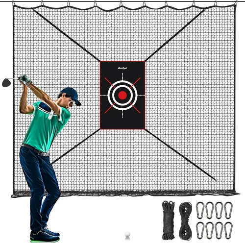 Vista 8 de Heavy Duty Golf Practice Net, High-Impact Golf Hitting Net for Indoor/Outdoor Use