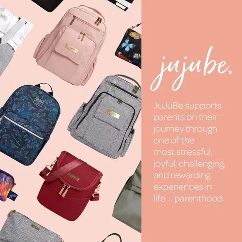 Vista 4 de JuJuBe Super Be - Bolsa grande con cremallera, ligera, para uso diario, color rosa prisma, rosado prisma