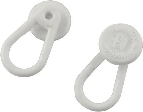 Vista 3 de E-outstanding 6 extensores de cuello de goma suave expande el cuello superior Botones Extensor, 0.394 in blanco, Blanco