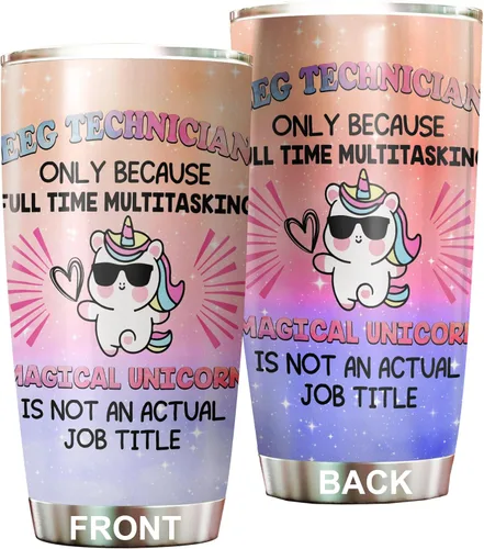 Vista 10 de Vaso técnico EEG de acero inoxidable de 20 onzas, divertidos regalos tecnológicos electroencefalográficos a granel para cumpleaños, Navidad, taza