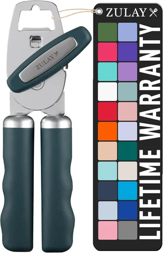 Vista 32 de Zulay Kitchen Abrelatas manual con abrebotellas con perilla giratoria