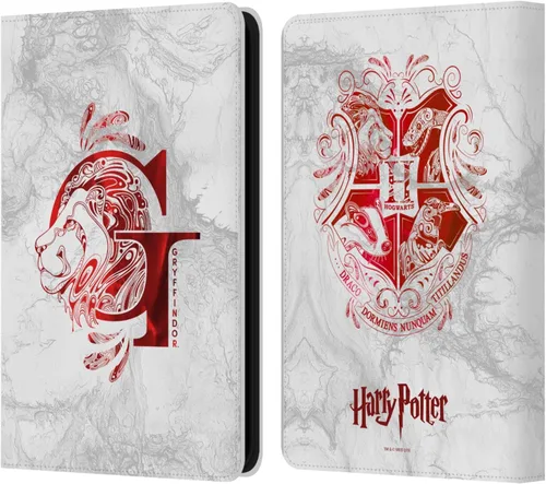 Vista 21 de Head Case Designs Funda de piel con licencia oficial de Harry Potter Gryffindor Aguamenti Deathly Hallows IX compatible con Kindle Paperwhite 1/2/3
