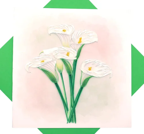 Vista 15 de Alone With the Lake, Quilling Card 3D - Unique Dedicated Handmade, Design Greeting Card for Birthday, Valentine's Day, Mothers Day, Spring, Fathers