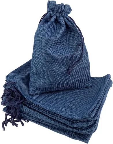 Vista 29 de Palmhomee Paquete de 20 bolsas de regalo de arpillera con cordón, bolsas de joyería de lino, bolsas de yute de arpillera para joyas de cumpleaños