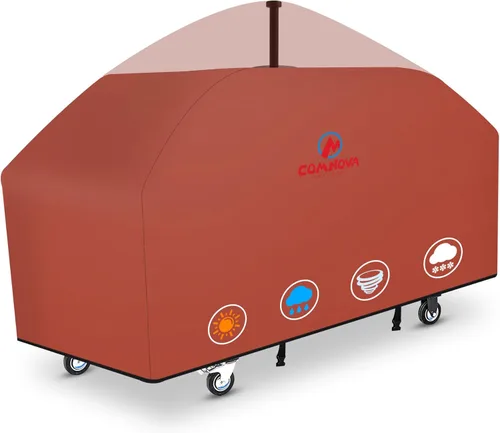 Vista 12 de Comnova - Cubierta de parrilla para parrilla Blackstone de 22 pulgadas y 17 pulgadas con capucha y soporte, cubierta de parrilla plana 600D