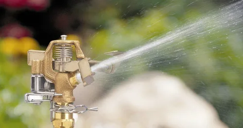 Vista 2 de Orbit 55032 1/2" BRS Cabezal de rociador, conexión, plata y oro