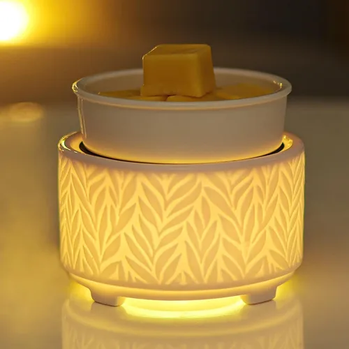 EQUSUPRO Calentador de cera para derretir cera perfumada 3 en 1, calentador eléctrico de cera de cerámica, quemador, derretidor de cera de fragancia