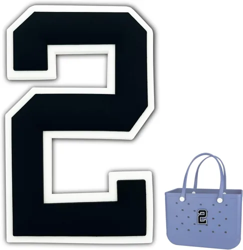 Vista 26 de Dijes para Bolsa Bogg, Accesorios Decorativos para Bolsa Bog, Inserto de Dije con Número para Bolsa de Playa de Goma Bog Original