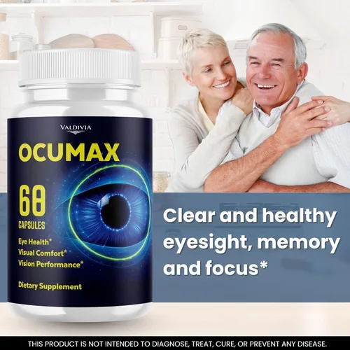 Vista 5 de (2 Pack) OcuMax Capsules - Official OcuMax Advanced Eye Health Support Maximum Strength, All Natural Supplement Vitamins for Overall Health &