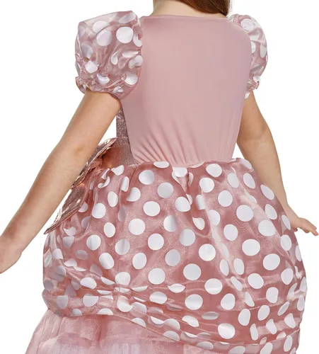 Vista 5 de Disney - Disfraz de Minnie Deluxe de oro rosa para niña