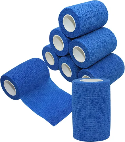 Vista 23 de MINGYUE - Paquete de 6 vendajes autoadhesivos de 3 pulgadas x 5 yardas, cinta atlética, cinta deportiva, cinta de muñeca y tobillo, vendaje cohesivo