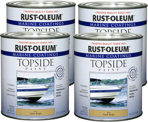 Vista 14 de Rust-Oleum 207000 Pintura para revestimiento de cubierta marina, cuarto de galón, color blanco semibrillante 32 onzas líquidas (paquete de 2)