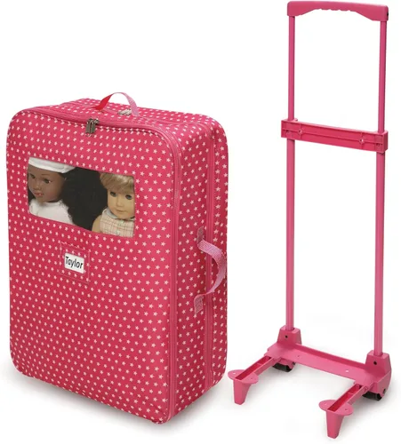 Vista 6 de Badger Basket Muñeca De Juguete Doble Trolley Carrier Estuche De Viaje Con Dos Sacos De Dormir Y Almohadas Para Muñecas De 18 Pulgadas