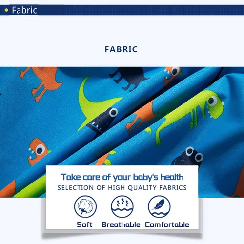 Vista 4 de IjnUhb Chaqueta impermeable de lluvia para niños, ligera, con cremallera, para niños, abrigo de dinosaurios, ropa exterior