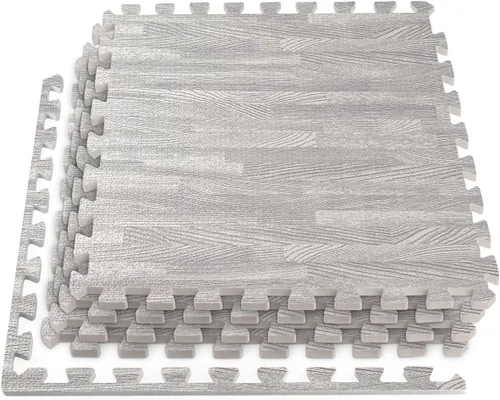 Vista 10 de HomeCube USA - Baldosas de espuma entrelazadas con veta de madera de 3/8 pulgadas de grosor para hogar, oficina, espacio de equipos